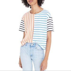 Madewell Mixed Stripe Easy Crop Tee